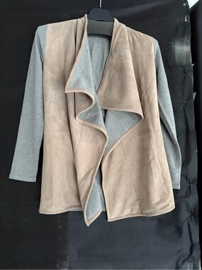 Ralph Lauren Gray Sweater with Tan Trim